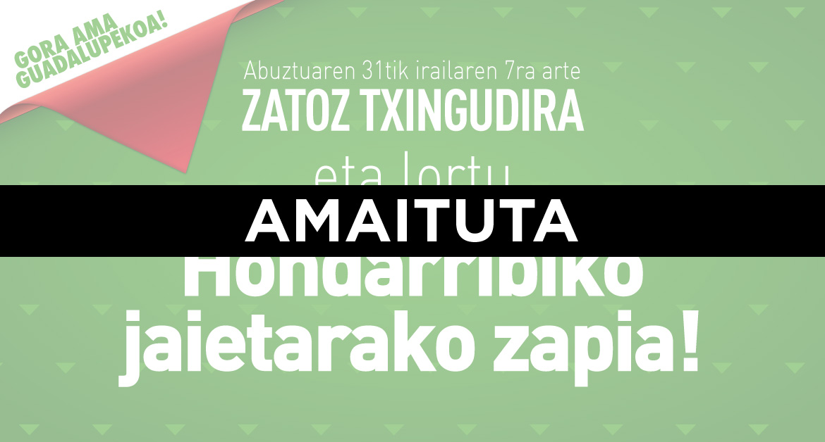 Lortu Hondarribiko jaietarako zapia