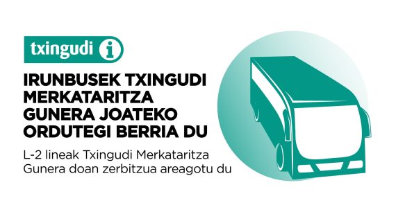 Irunbus, L-2 lineak Txingudi Merkataritza Gunera doan zerbitzua areagotu du