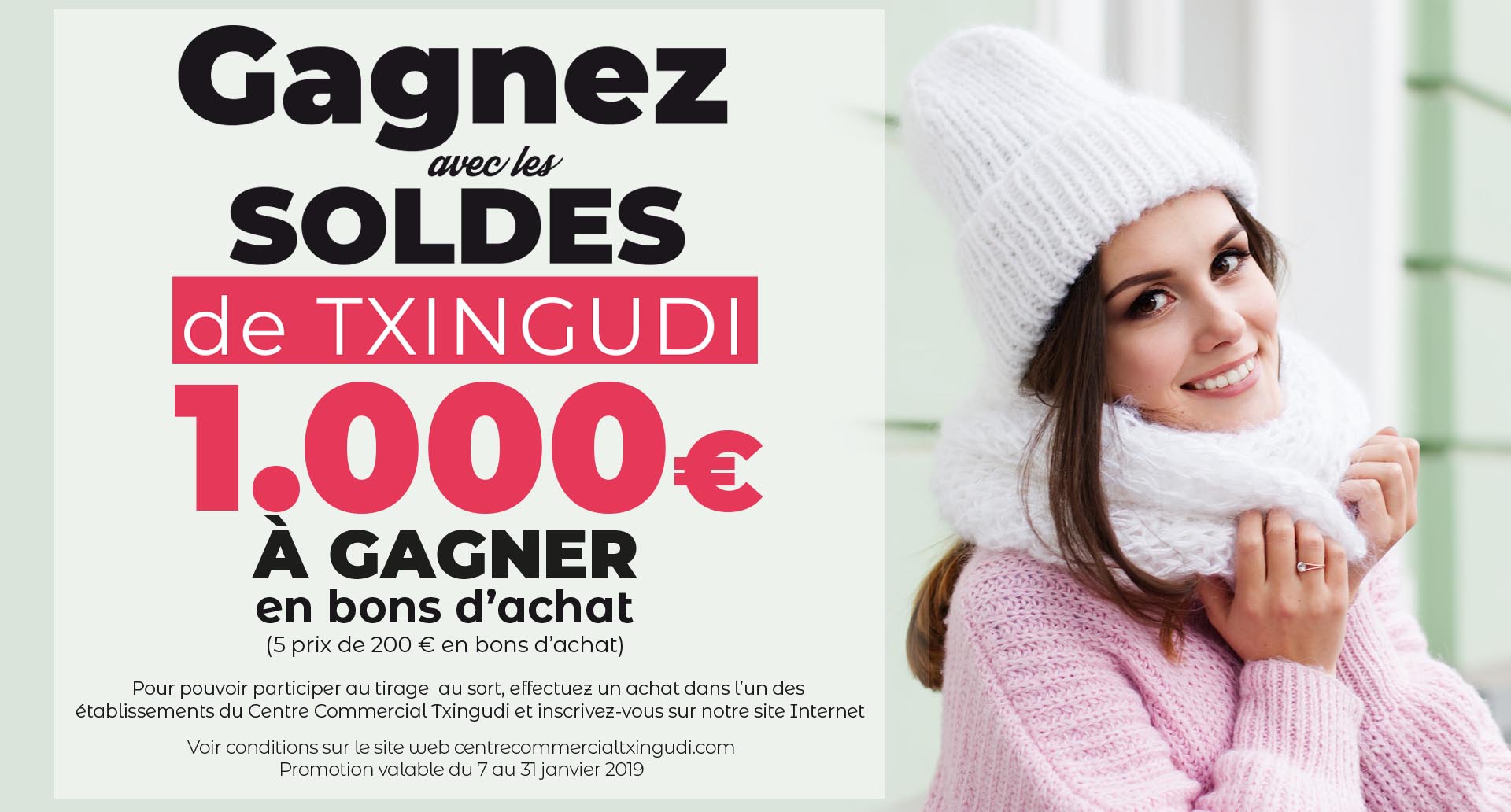 Gagnez avec les soldes de Txingudi, 1.000€ à gagner en bons d'achat