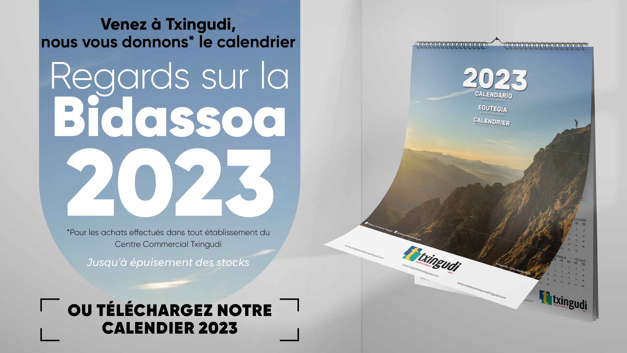 Téléchargez le calendrier Regards sur la Bidassoa 2023