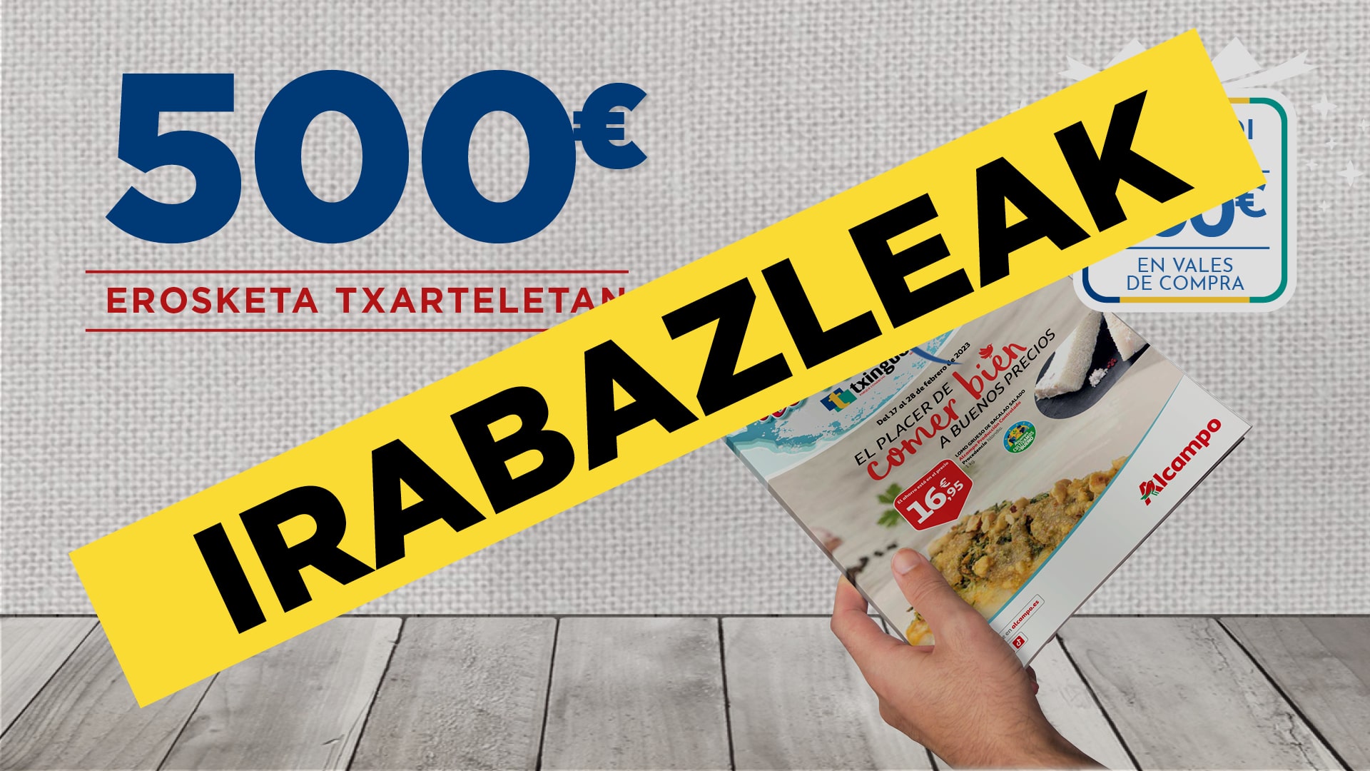 500€ erosketa txarteletan zozketaren irabazleak